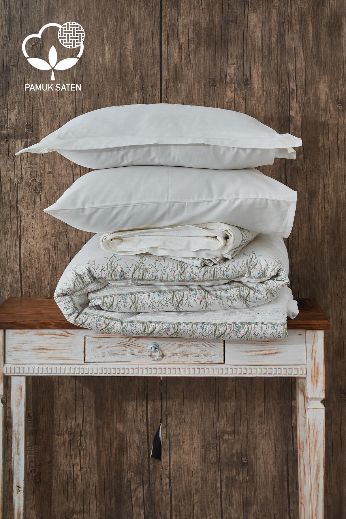 Fairytale Embroidered Double 7-Piece Duvet Cover + Blanket Set