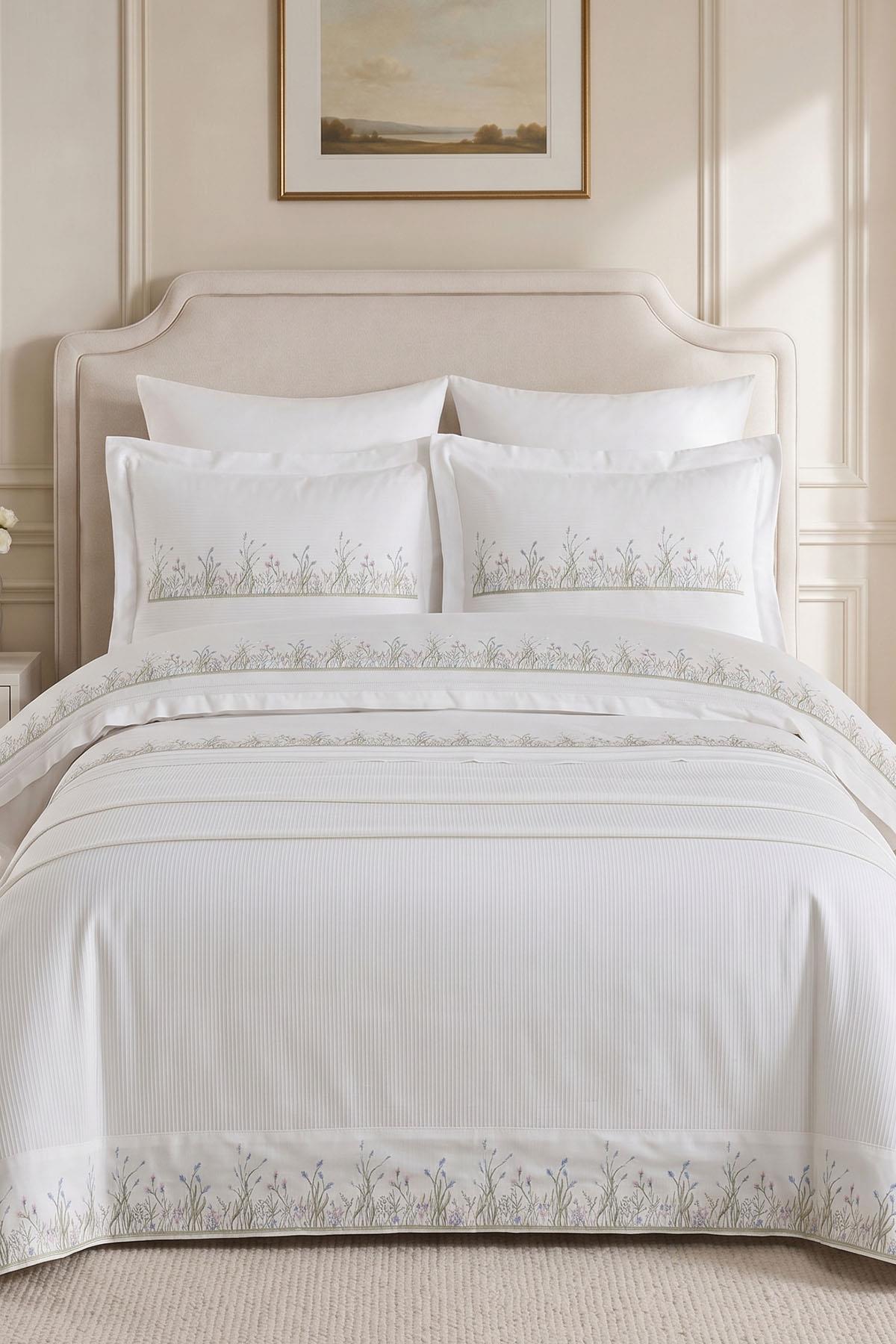 Fairytale Embroidered Double 7-Piece Duvet Cover + Blanket Set
