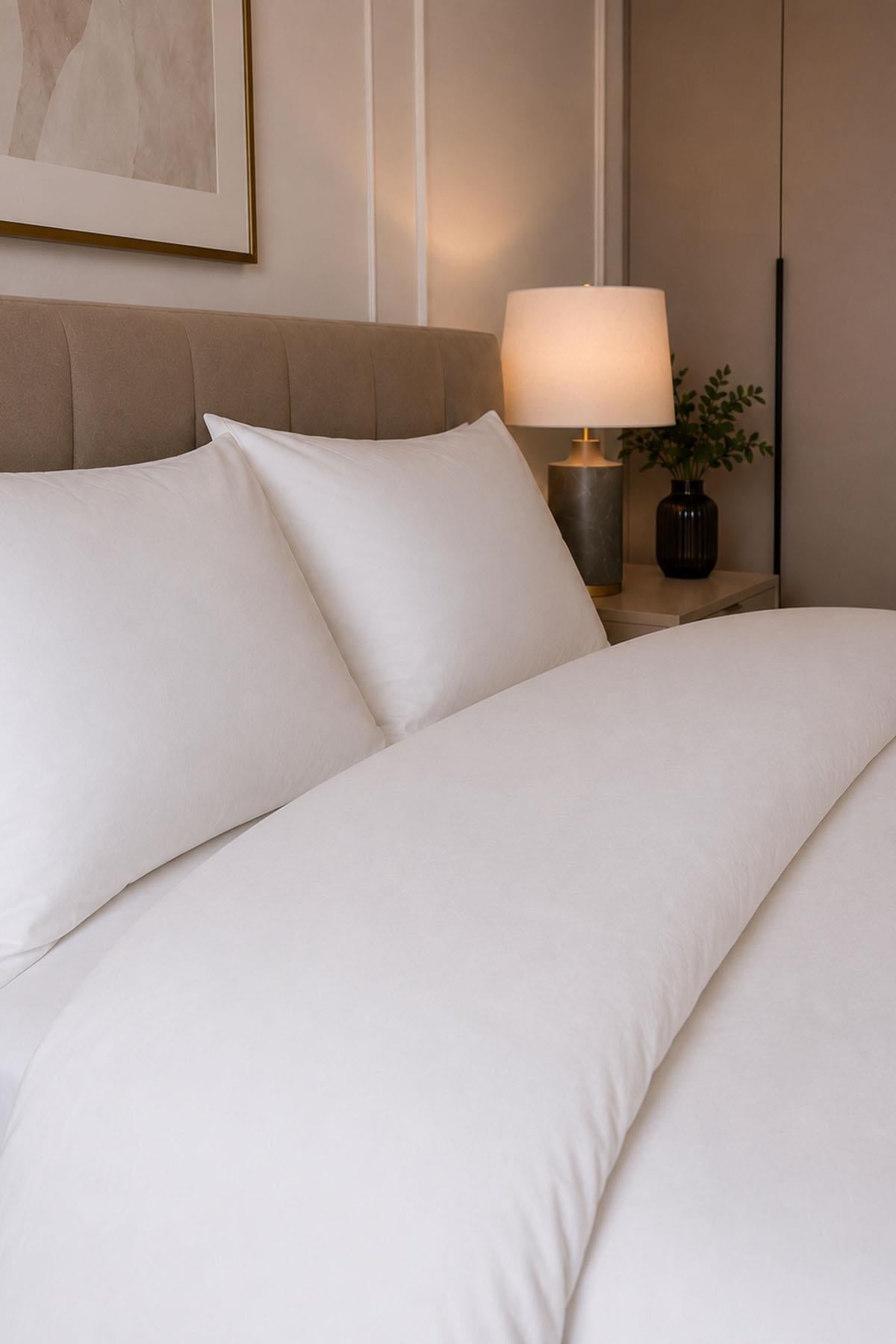 Melody Plain Cotton Sateen Double Duvet Cover Set 4 Pieces