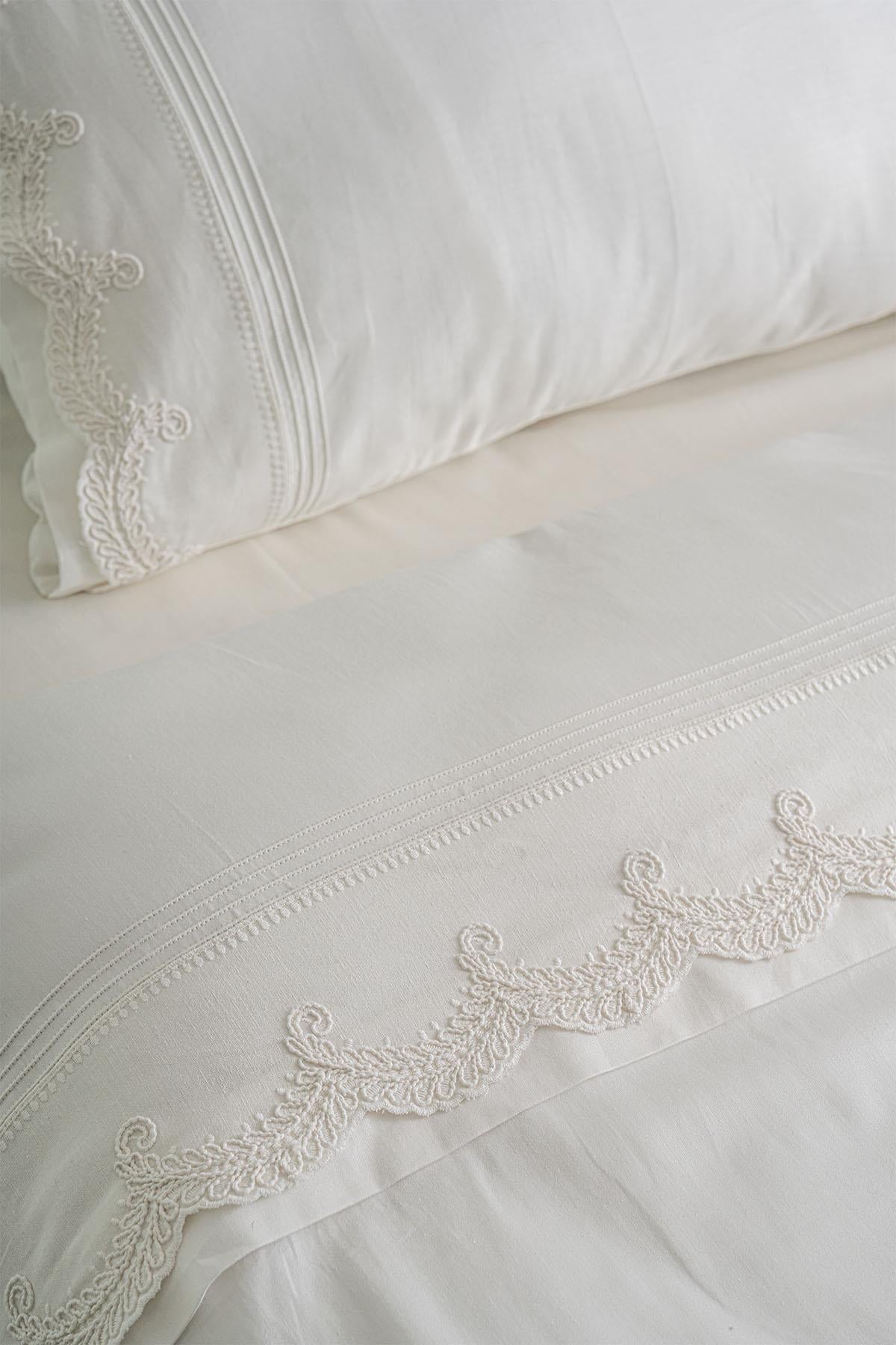 Ramos Embroidered Cotton Satin Double 6-Piece Duvet Cover Set
