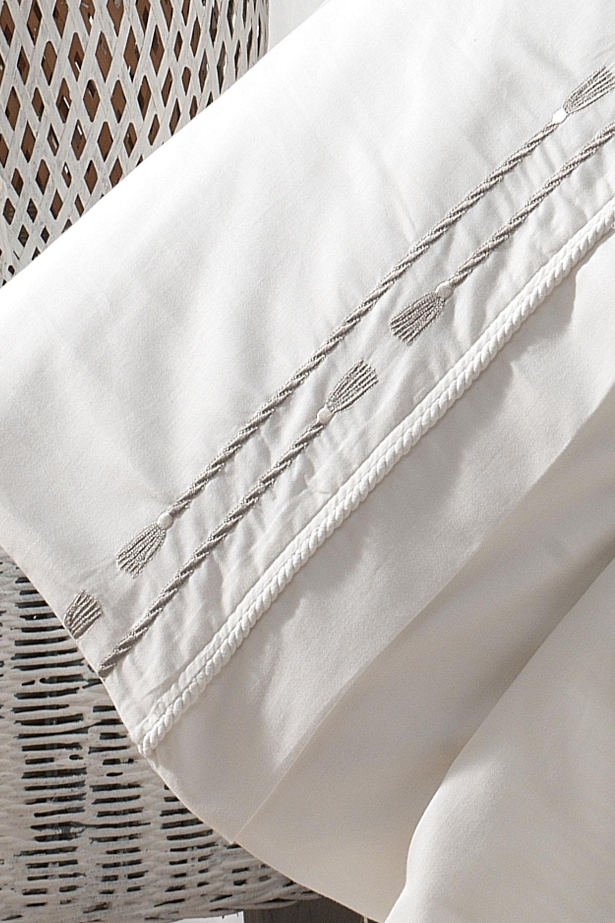 Roman Embroidered Cotton Satin Super King Size 6-Piece Bedding Set
