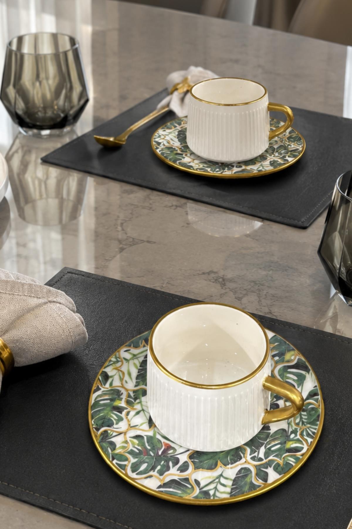 Verde Luxe 24K Gold Plated 2-Piece Premium Coffee Cup Set