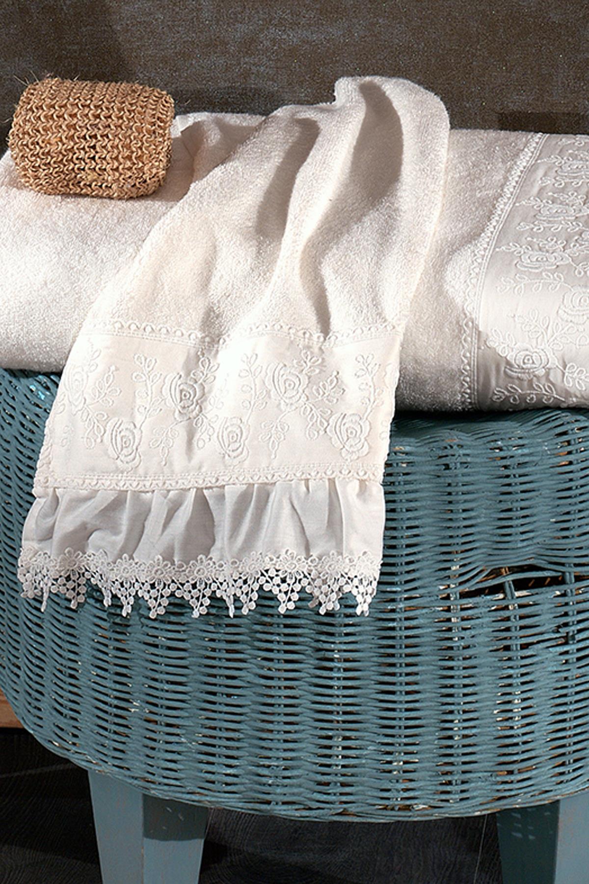 Alina Lace and Embroidered Hand Towel (30 x 50 cm)