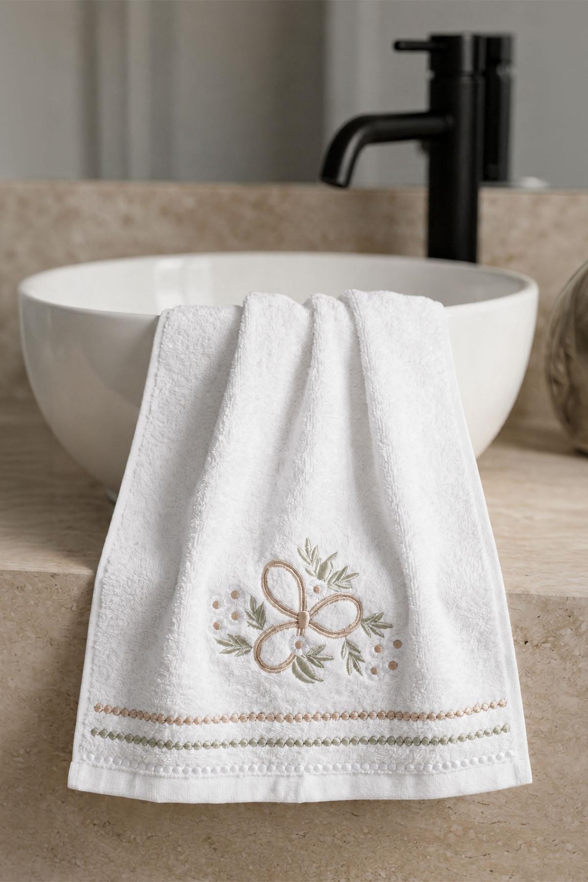 Bougainvillea Embroidered Hand Towel (30 x 50 cm)