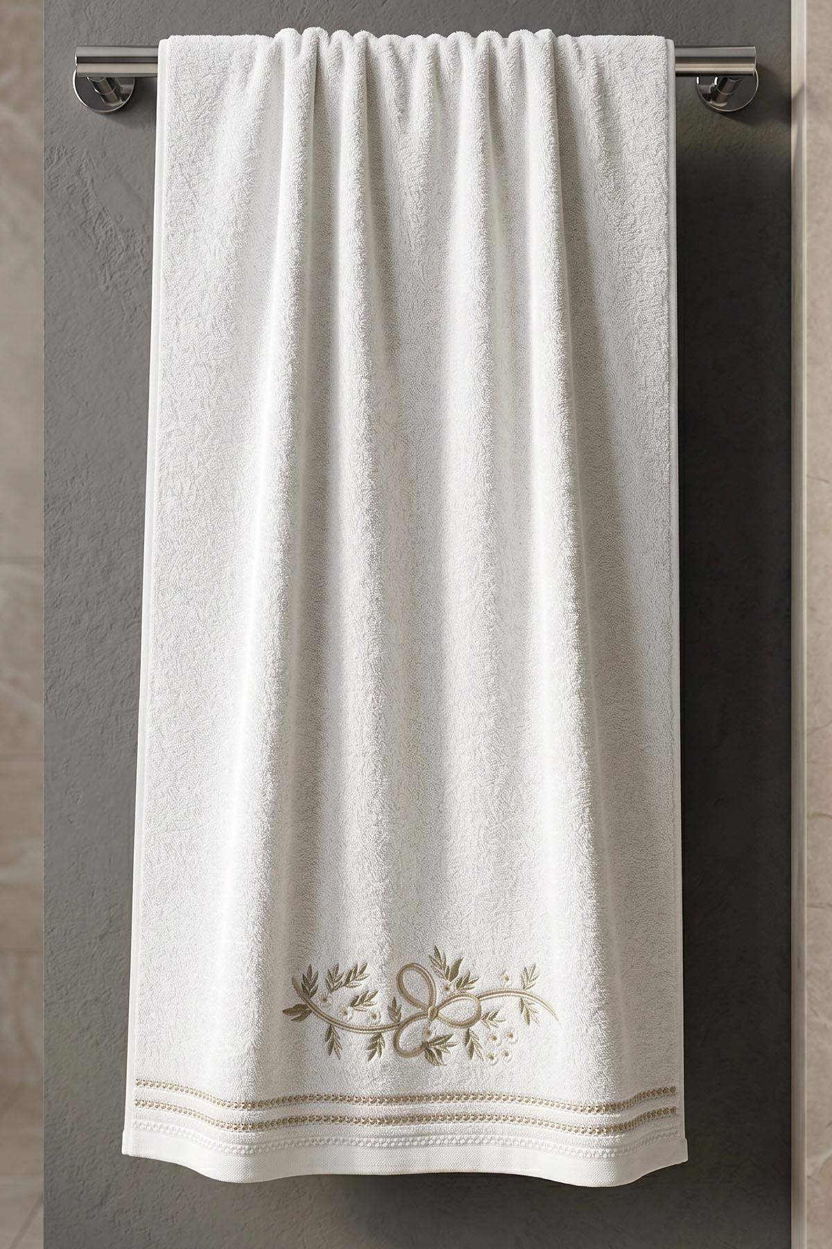 Begonvil Embroidered Bath Towel (90 x 150 cm)
