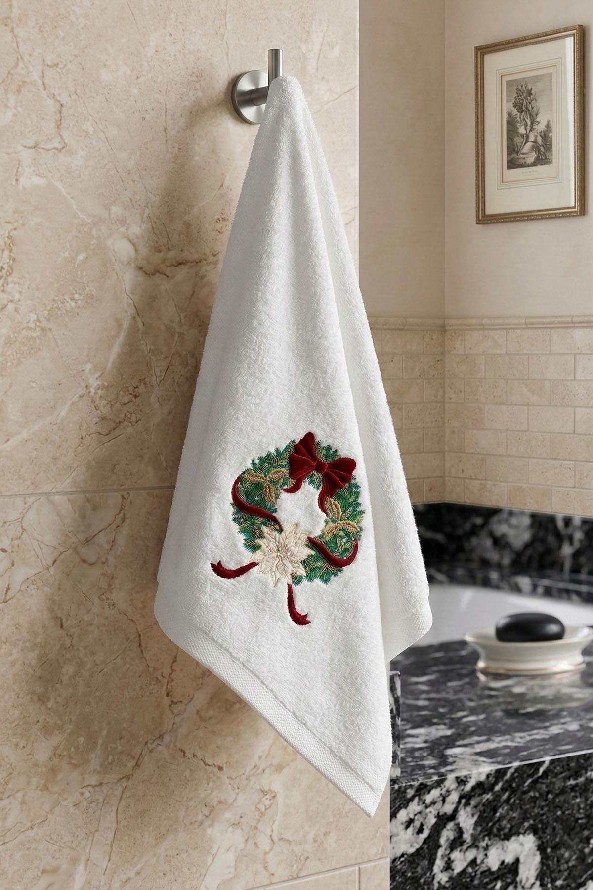 Wreath Embroidered Hand Towel (50 x 90 cm)