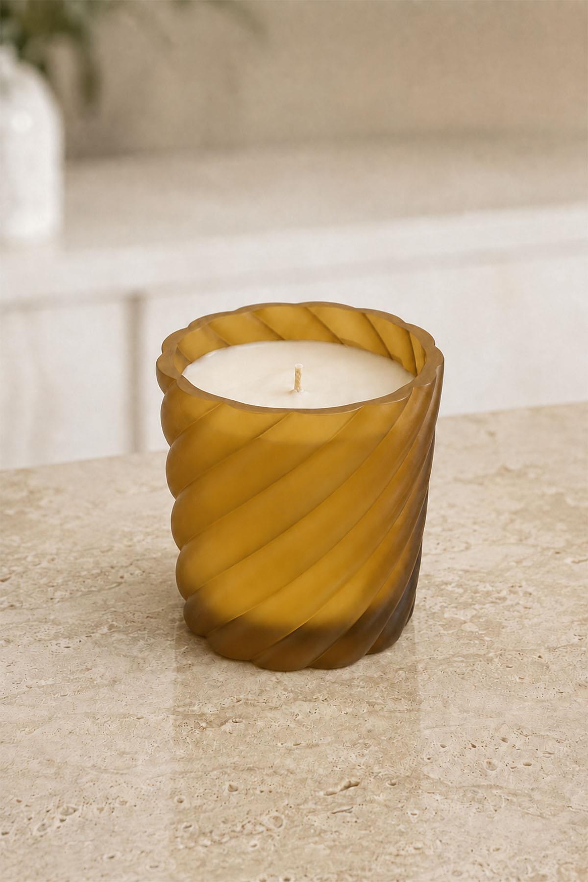 Devin Amber Taper Candle (10 cm)