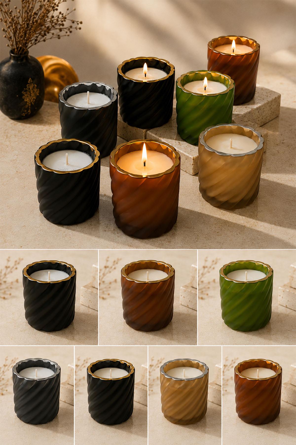 Devin Amber Taper Candle (10 cm)