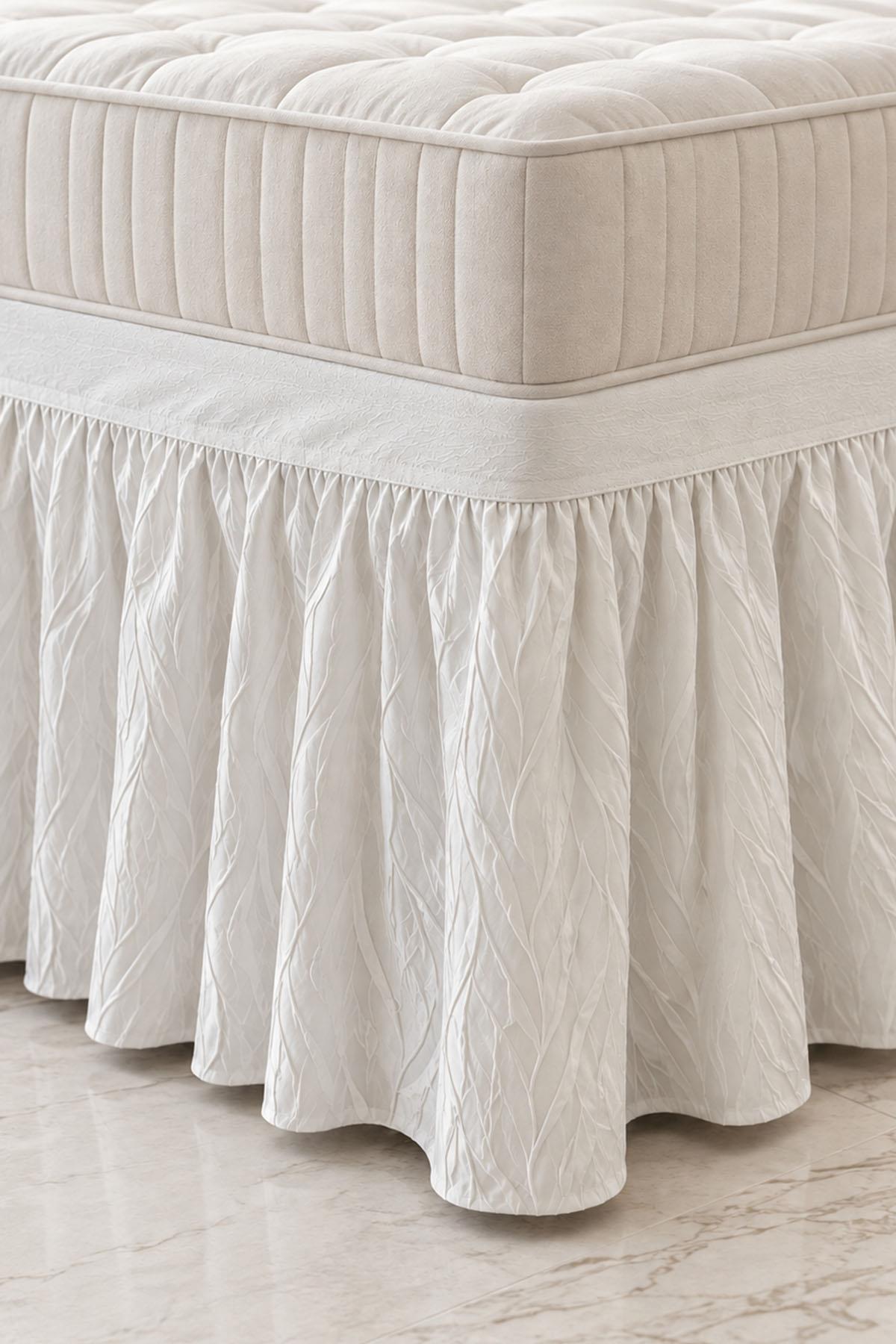 Patterned and Ruffled Bed Skirt