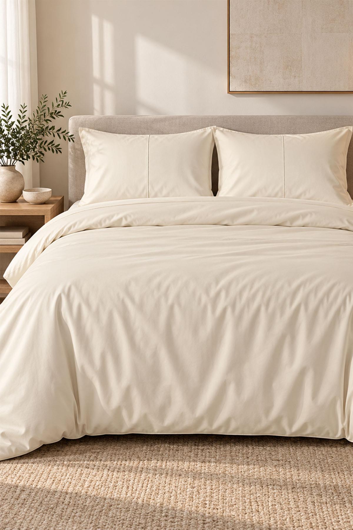 Lino %100 Cotton Double Size 3-Piece Duvet Set