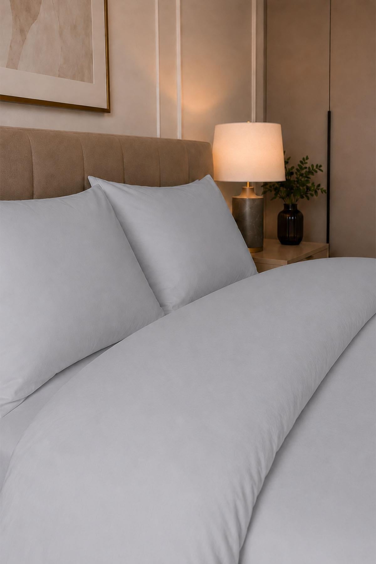 Melody Plain Cotton Sateen Double Duvet Cover Set 4 Pieces