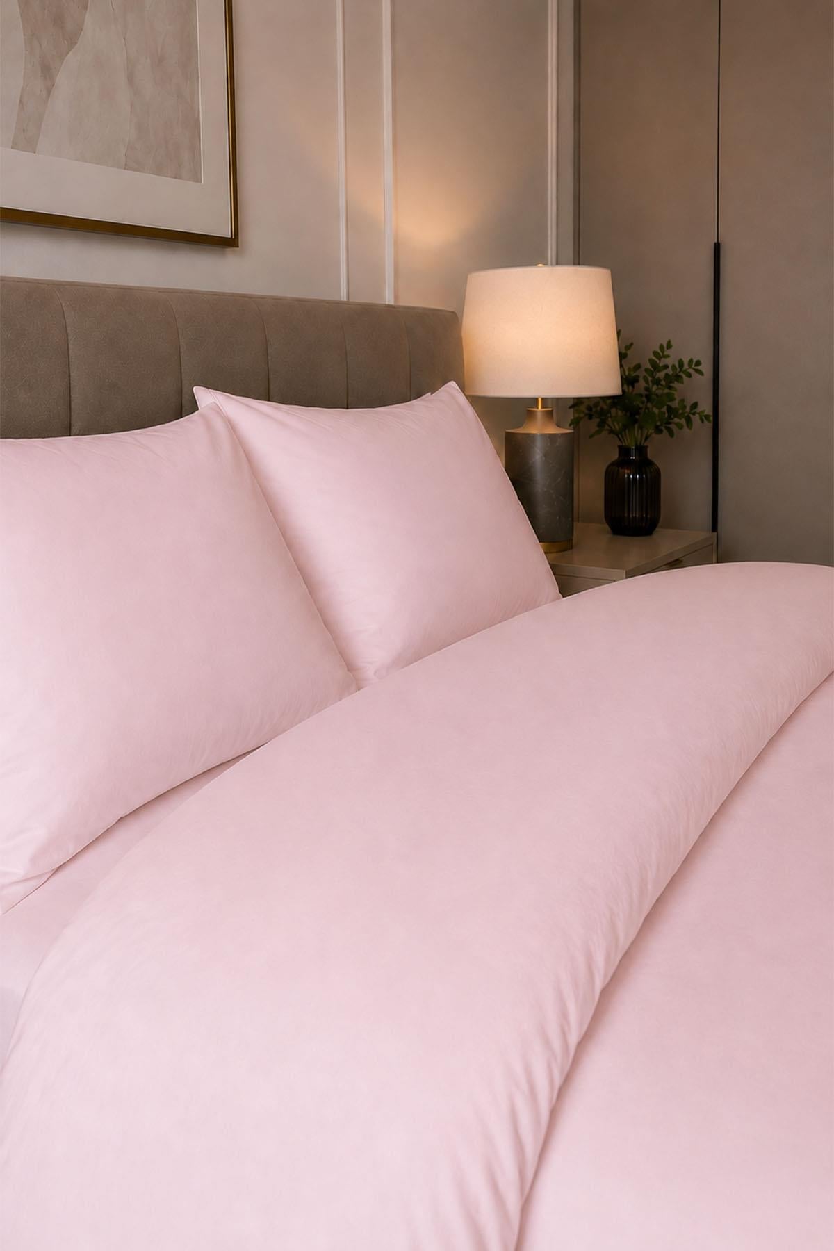 Melody Plain Cotton Sateen Double Duvet Cover Set 4 Pieces
