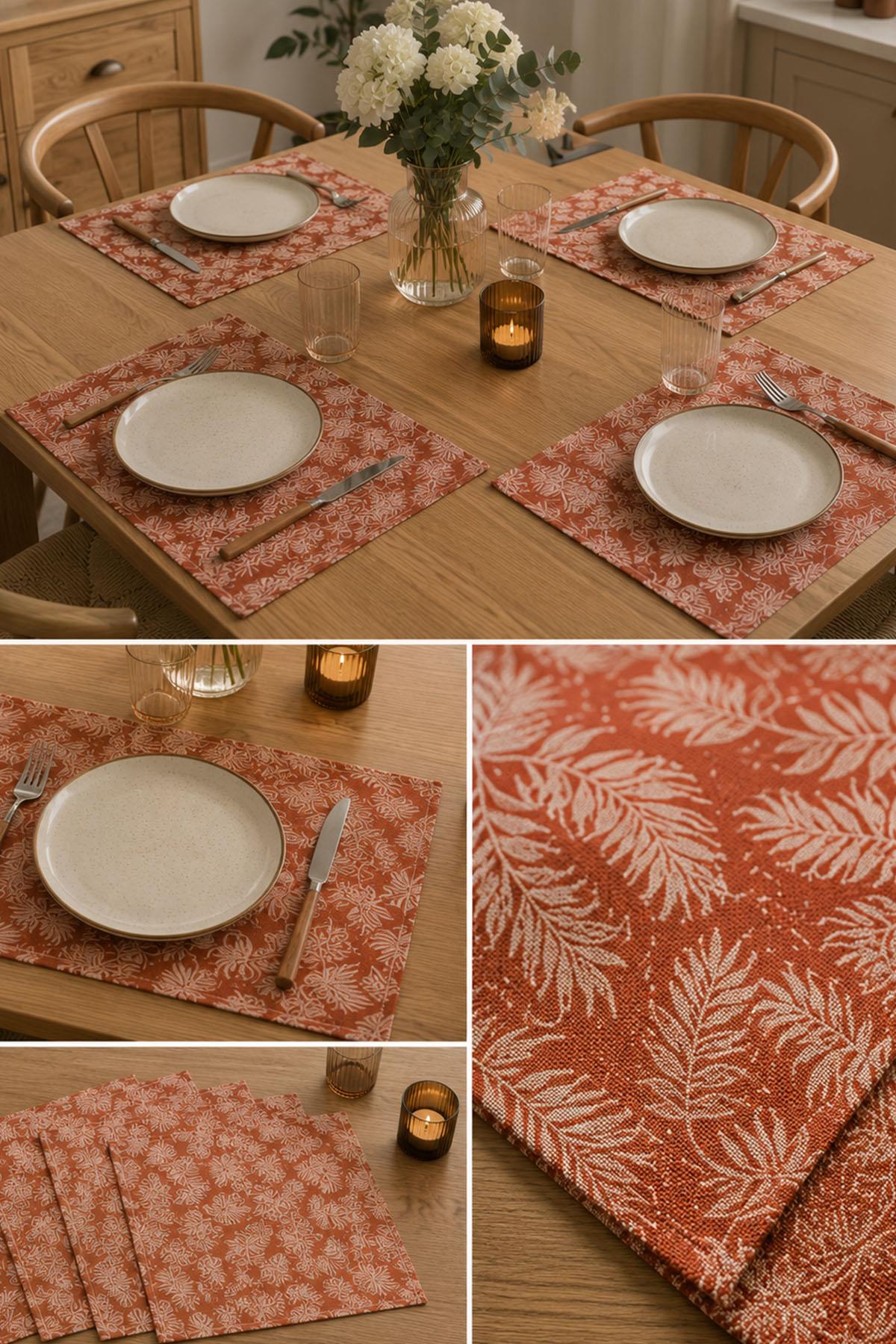 Sare Wipe-Clean 4-Piece Placemat Set (35 x 45 cm)