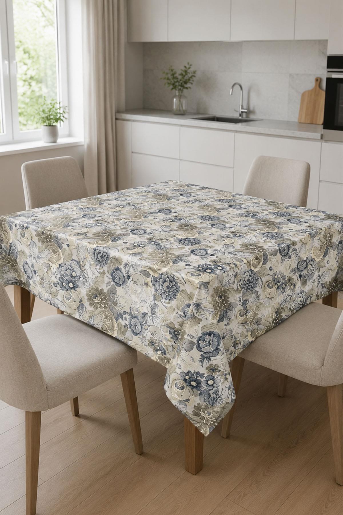 Porio Stain-Resistant Trouble-Free Square Tablecloth (130 x 130 cm)