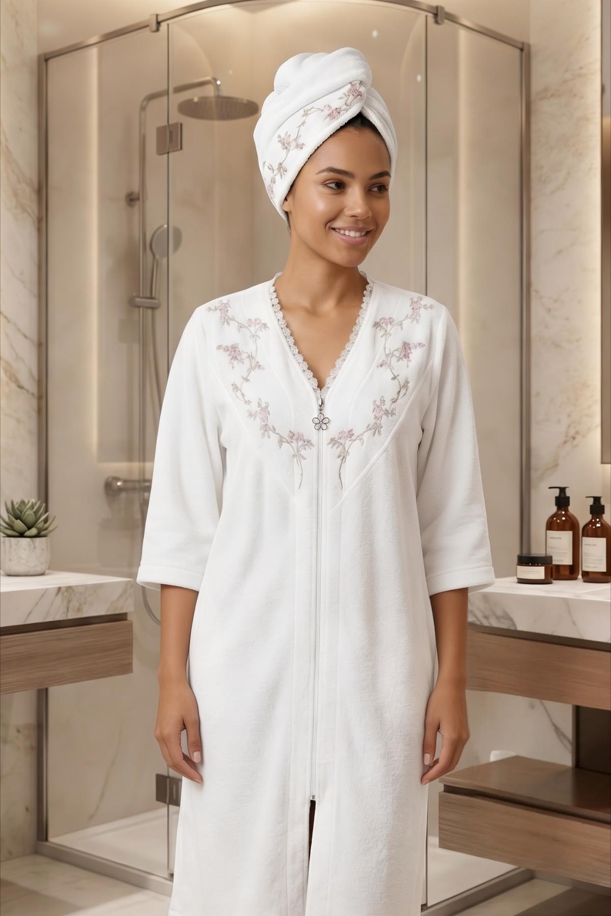 Stella 100% Cotton Women's Bathrobe Set